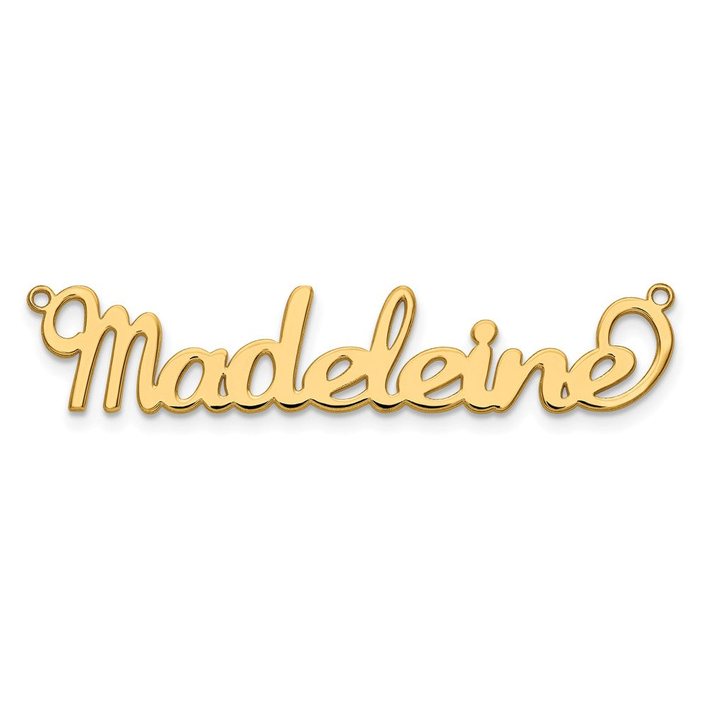 Gold Plated Sterling Silver/Gold Name Plate