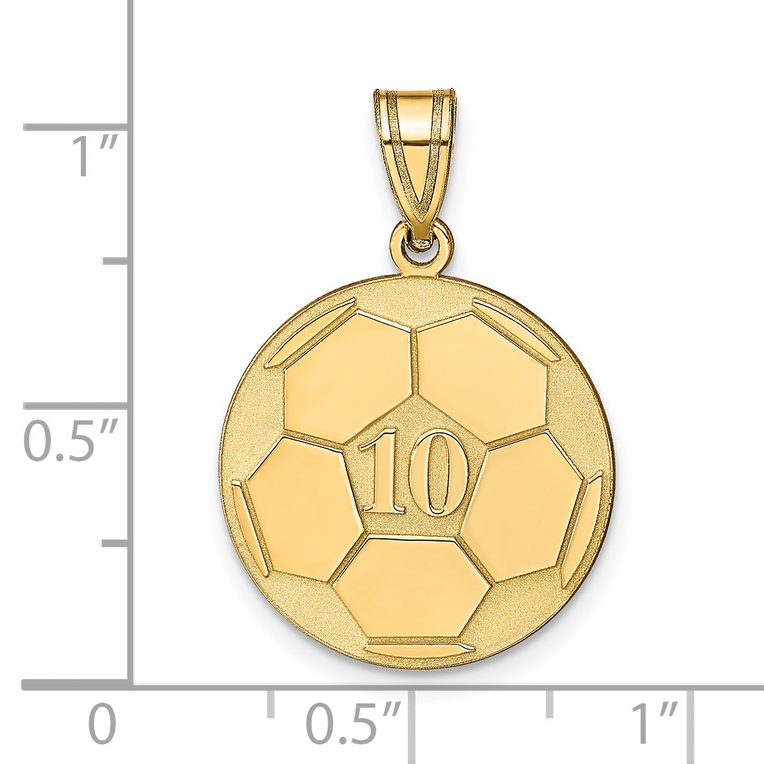 Gold Plated Sterling Silver/Gold Personalized Soccer Pendant