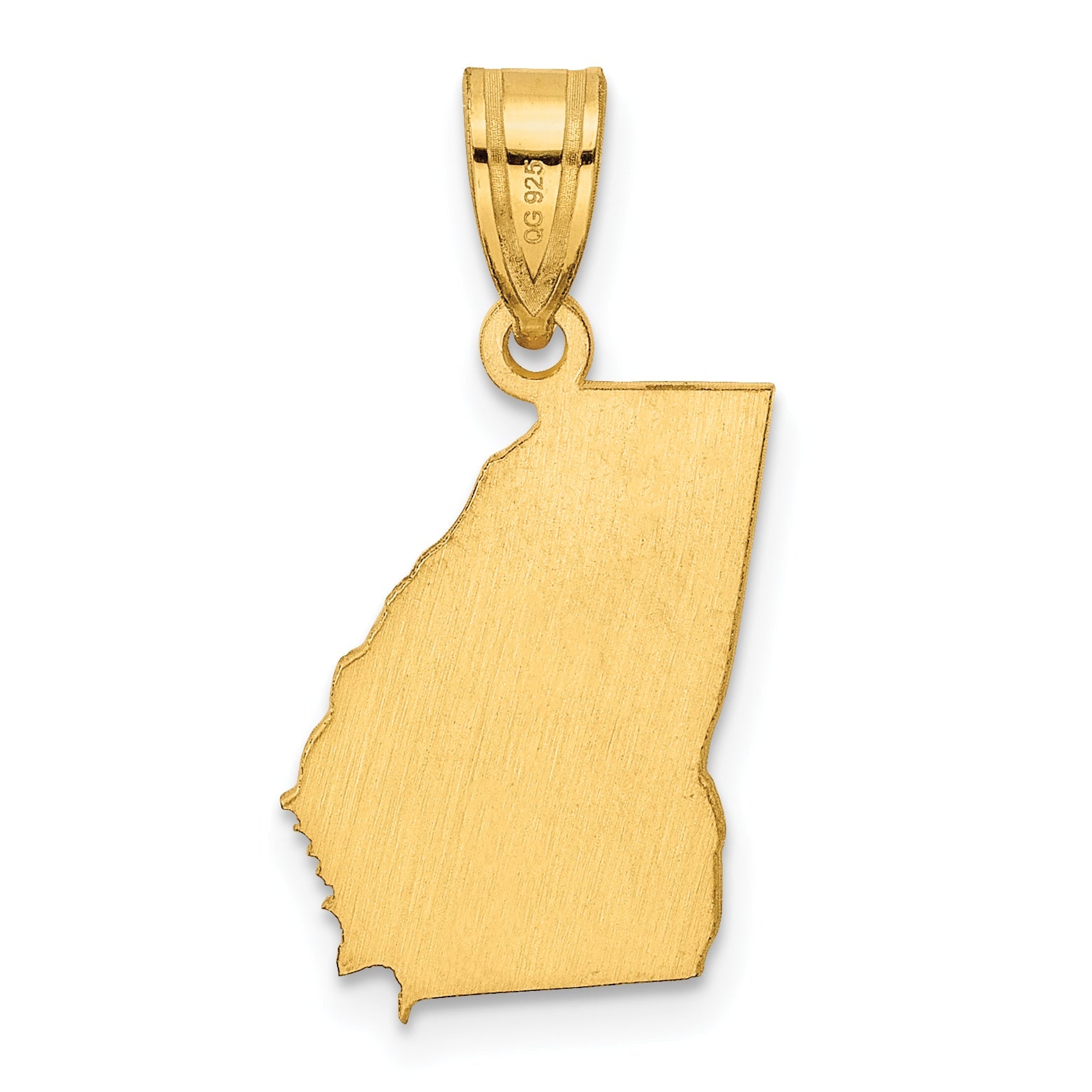 14k Yellow Gold 14KY Georgia State Pendant