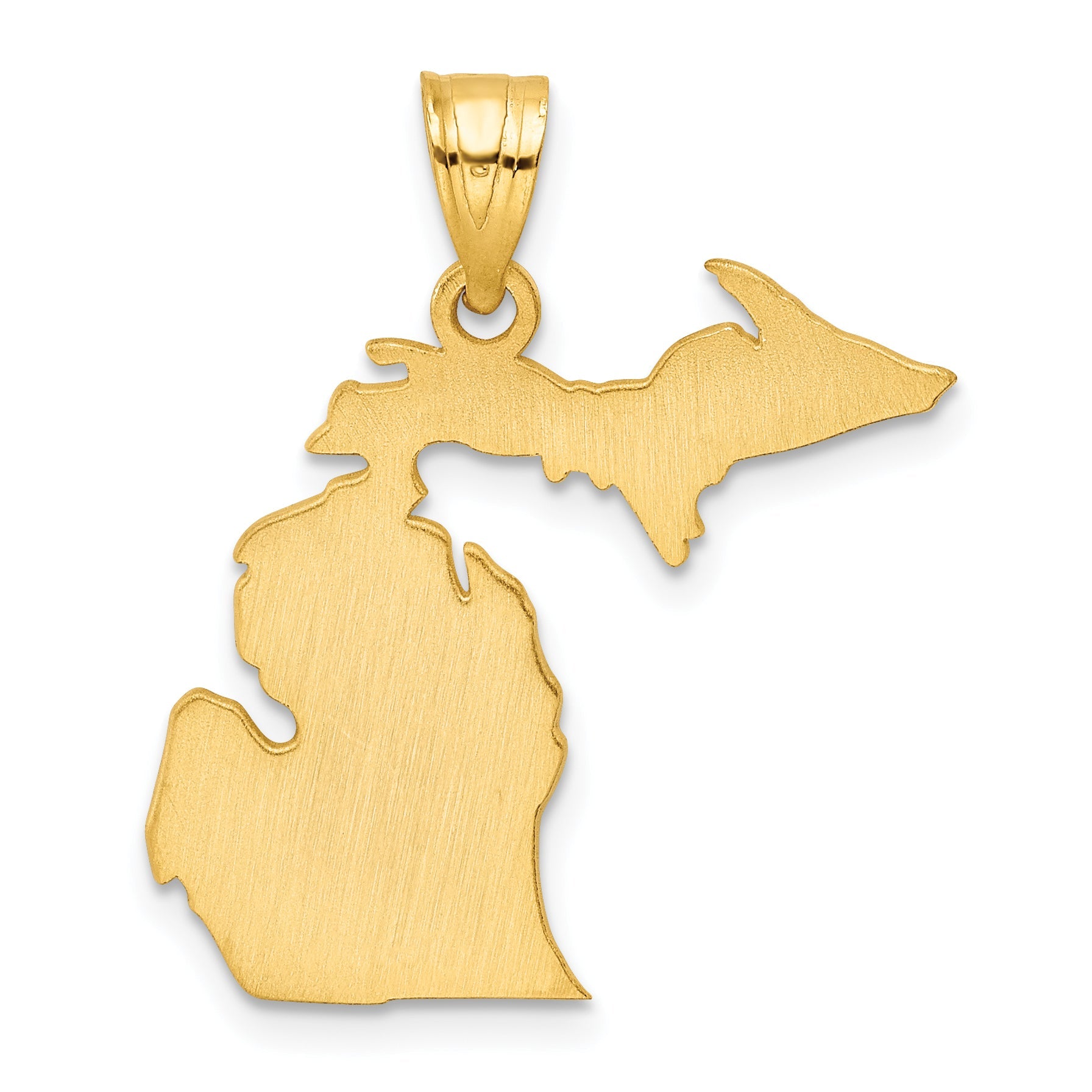 14k Yellow Gold 14KY Michigan State Pendant