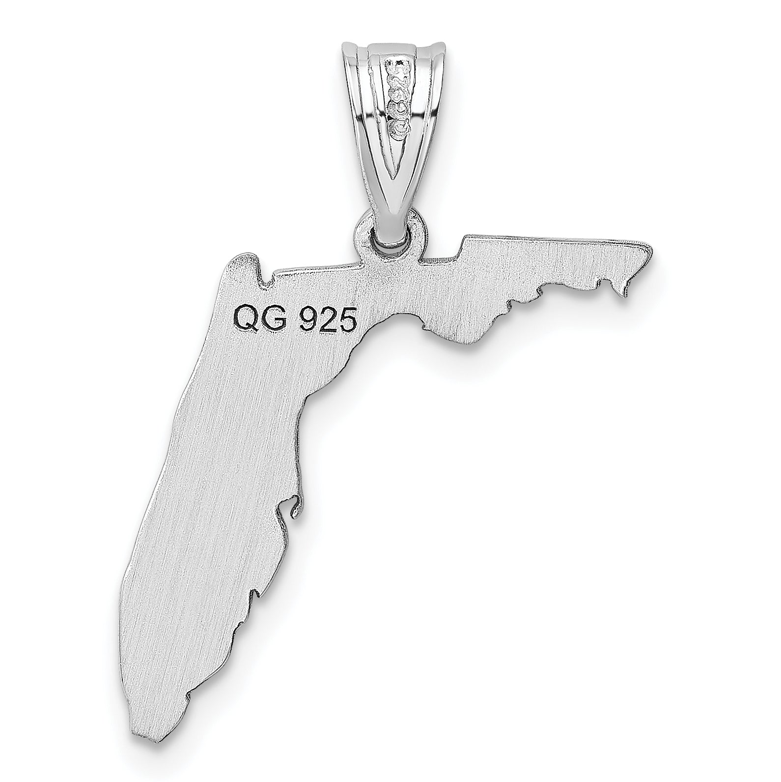 14K White Gold 14Kw Florida State Pendant