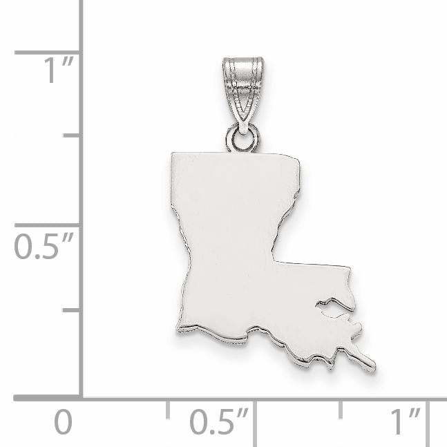 14K White Gold 14Kw Louisiana State Pendant