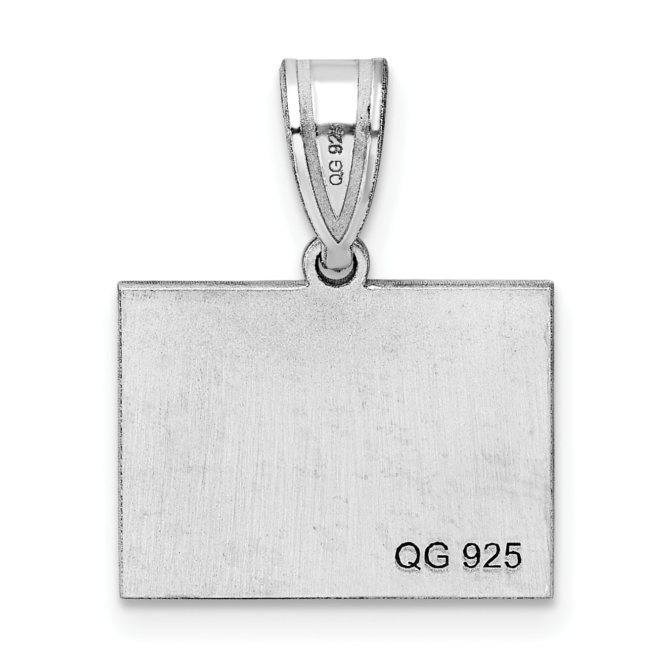 14K White Gold 14Kw Wyoming State Pendant