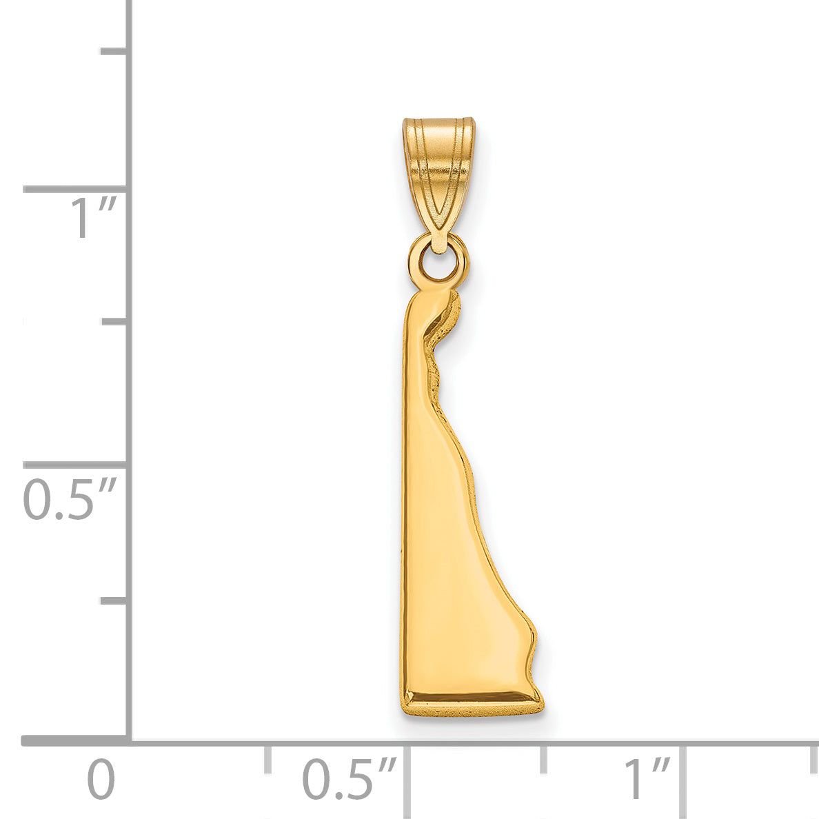 Gold Plated Sterling Silver/Gold Delaware State Pendant