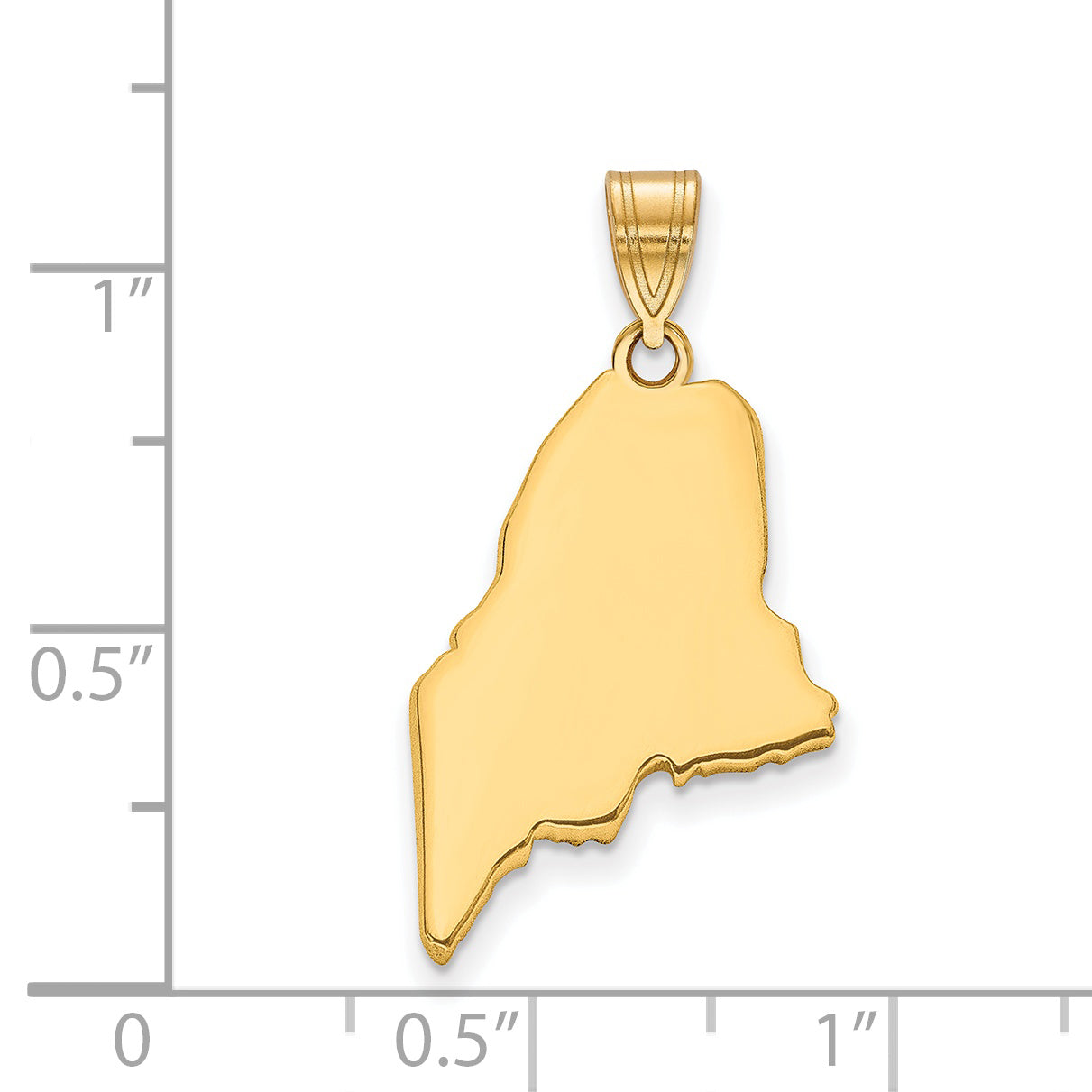 Gold Plated Sterling Silver/Gold Maine State Pendant
