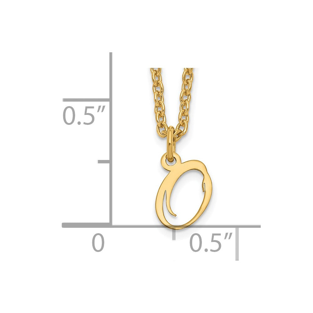 Gold Plated Sterling Silver Letter O Initial Necklace