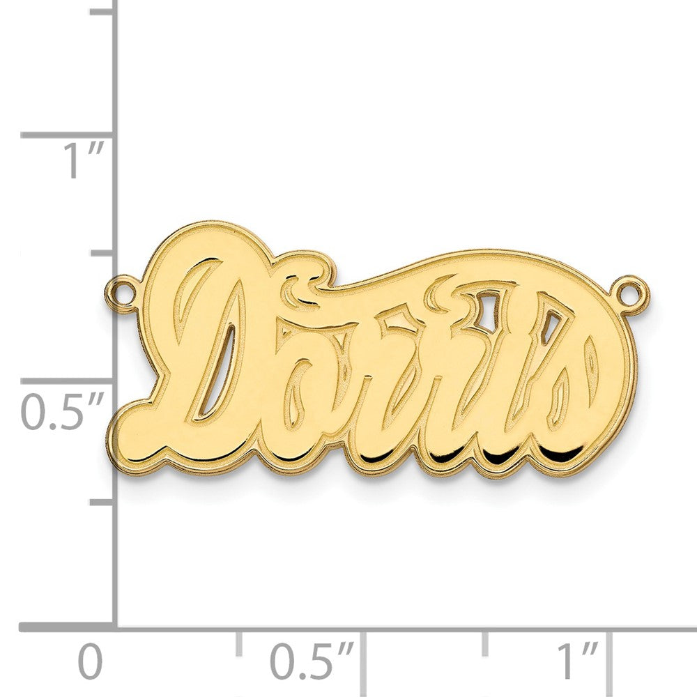 14K Rose Gold Etched Name Plates