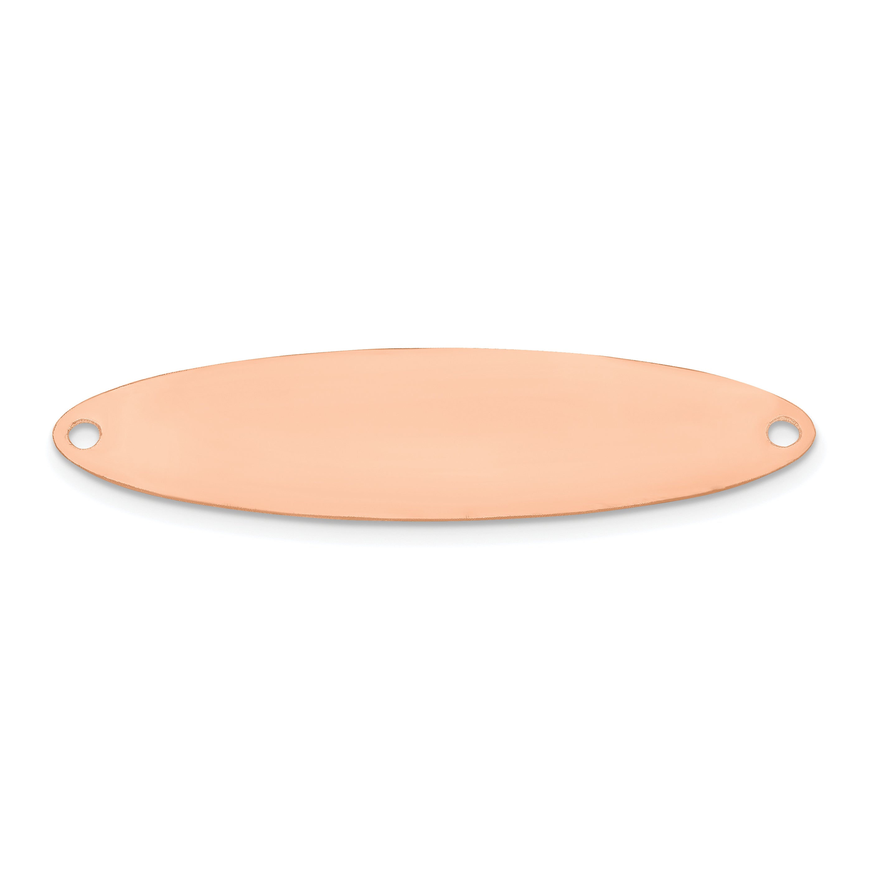 Rose Plated Sterling Silver/Rose Large Oval With Stars Name Plate