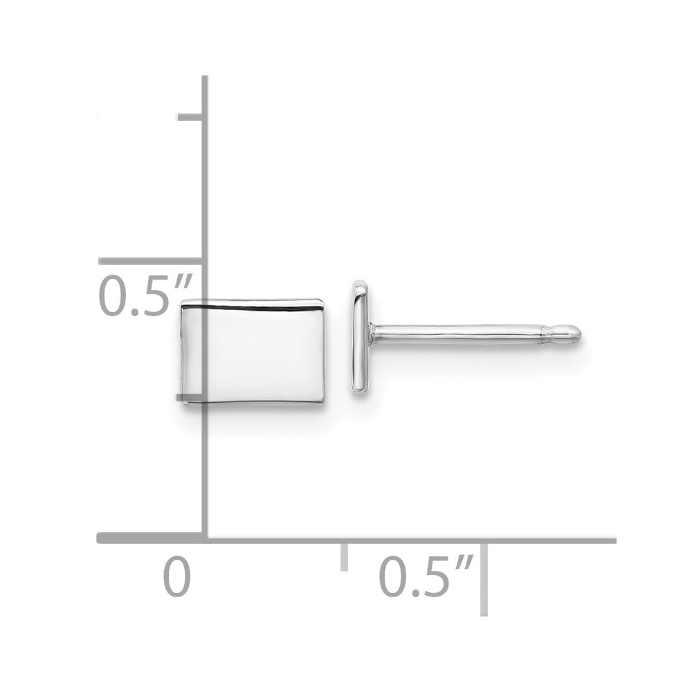 14K White Gold 14Kw Colorado State Earrings