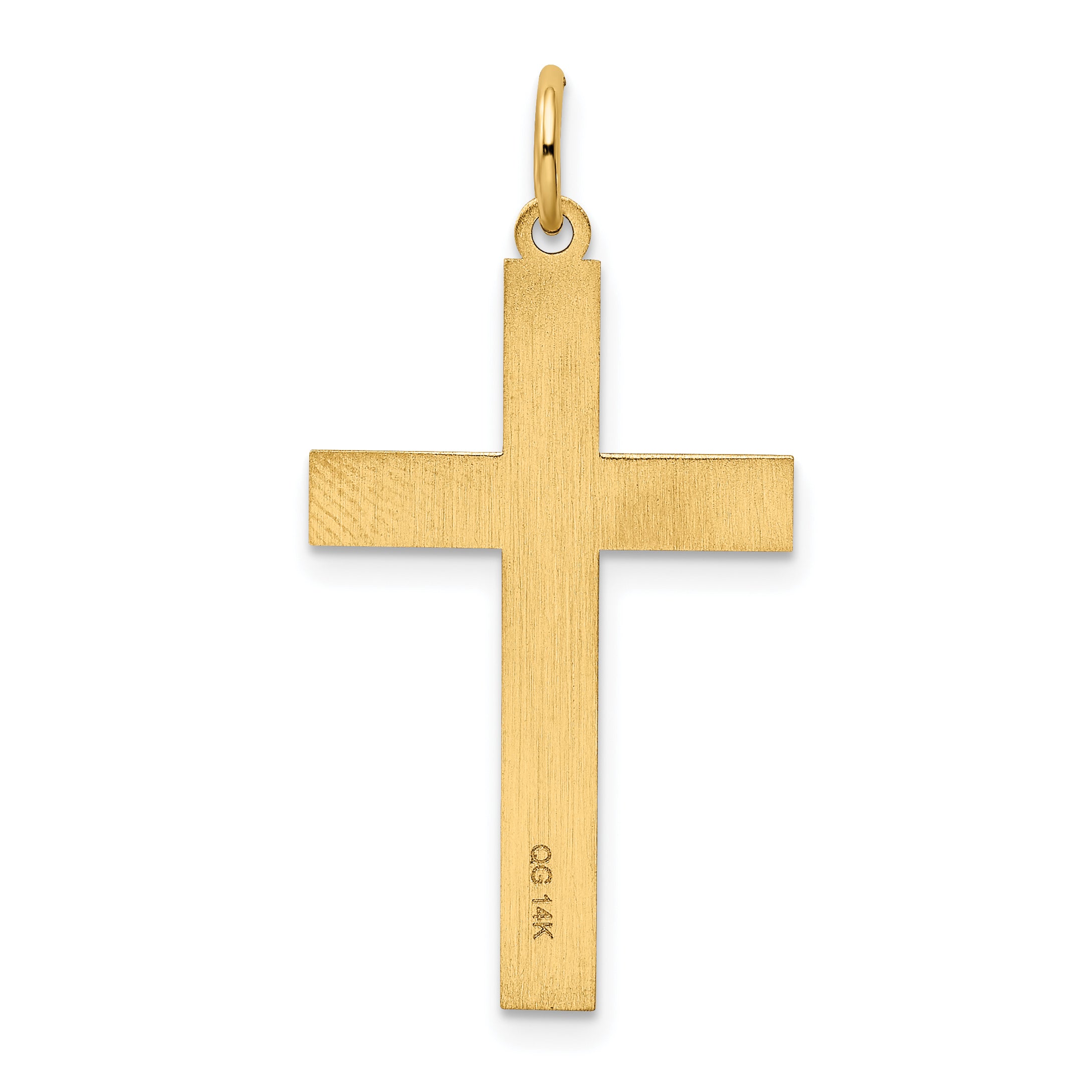 14k Yellow Gold 14K Laser Designed Cross Pendant