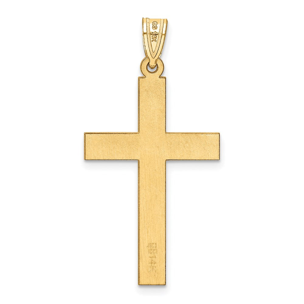 14k Yellow Gold 14k Sandblasted Cross Pendant