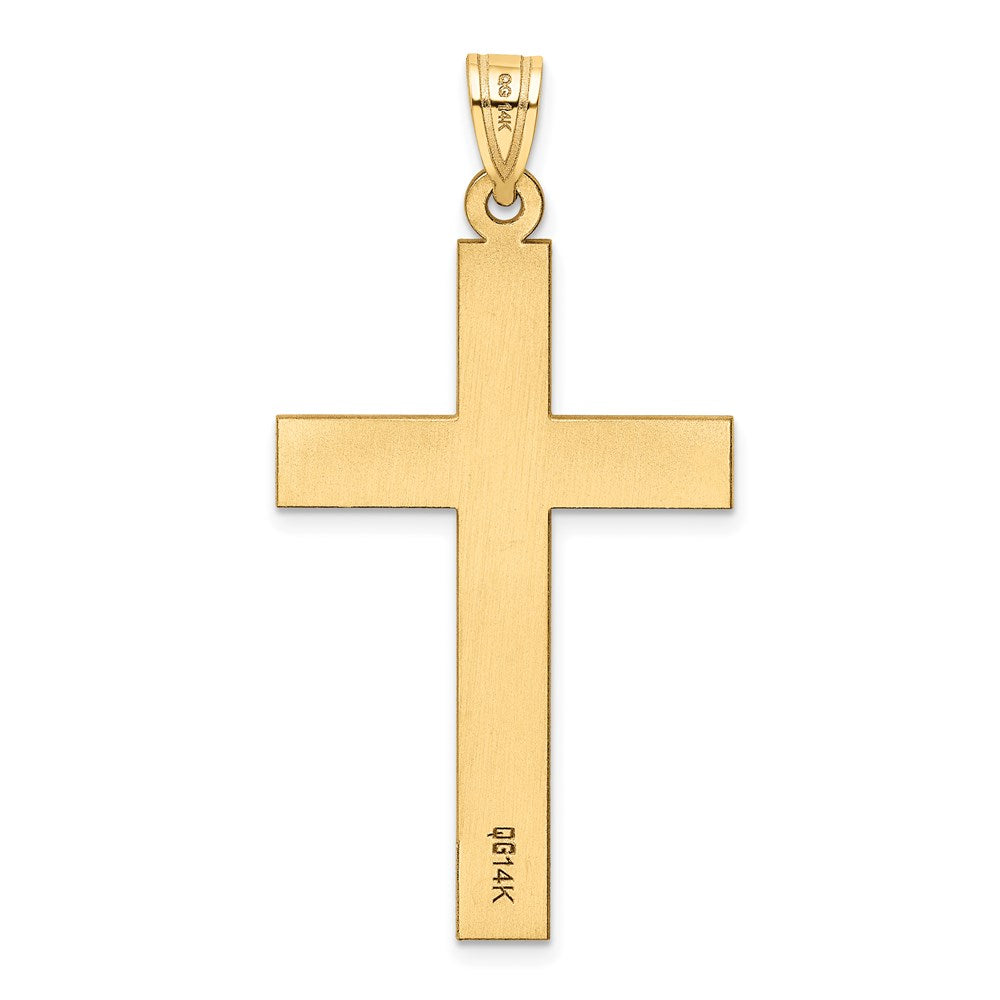 14k Yellow Gold 14k Sandblasted Cross Pendant