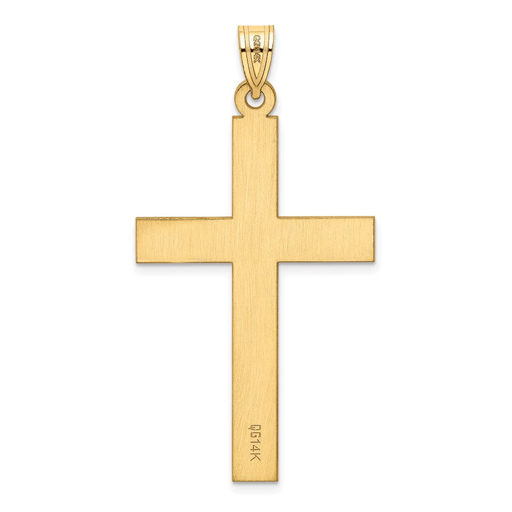 14k Yellow Gold 14k Sandblasted Cross Pendant