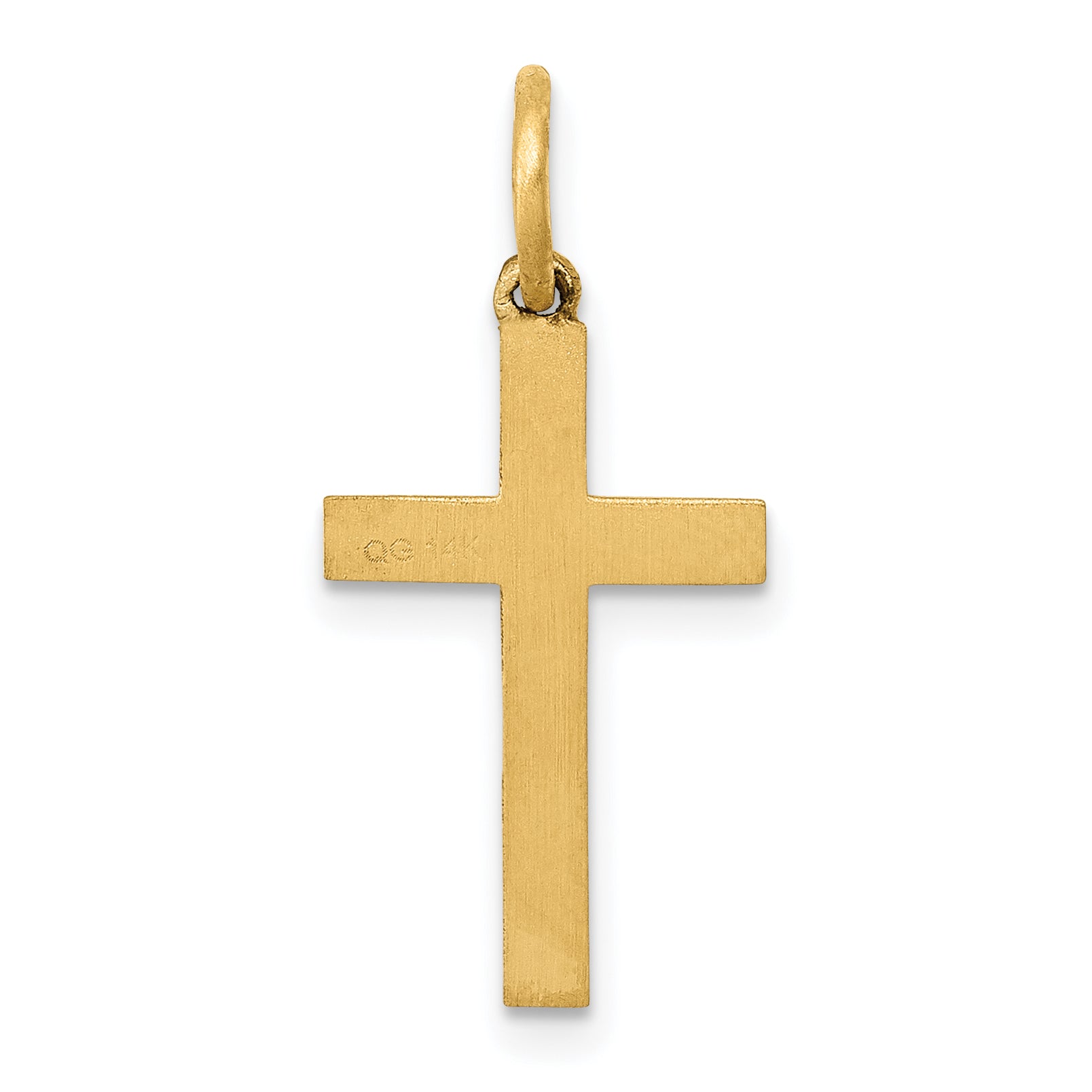 14k Yellow Gold 14K Laser Cut Ichthus Cross Charm