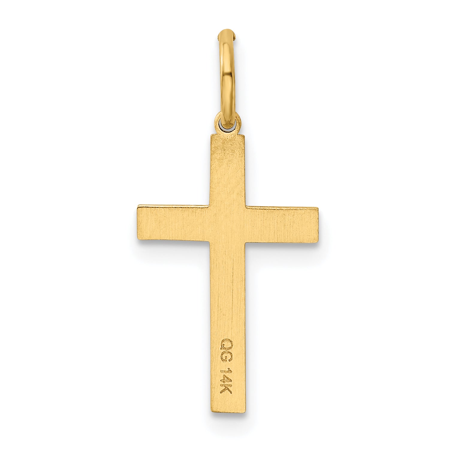 14k Yellow Gold 14K Laser Designed Cross Charm