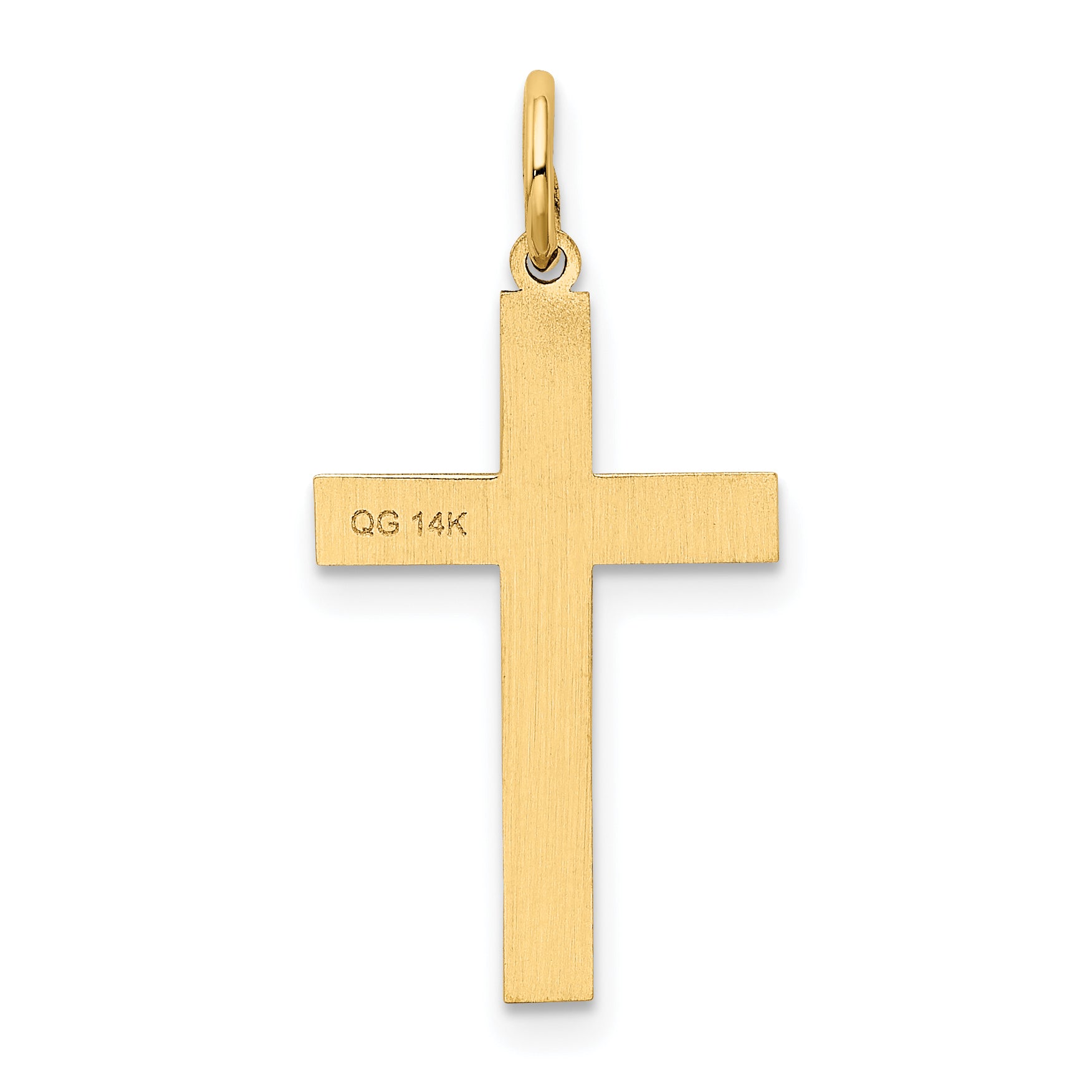14k Yellow Gold 14K Laser Designed Cross Charm