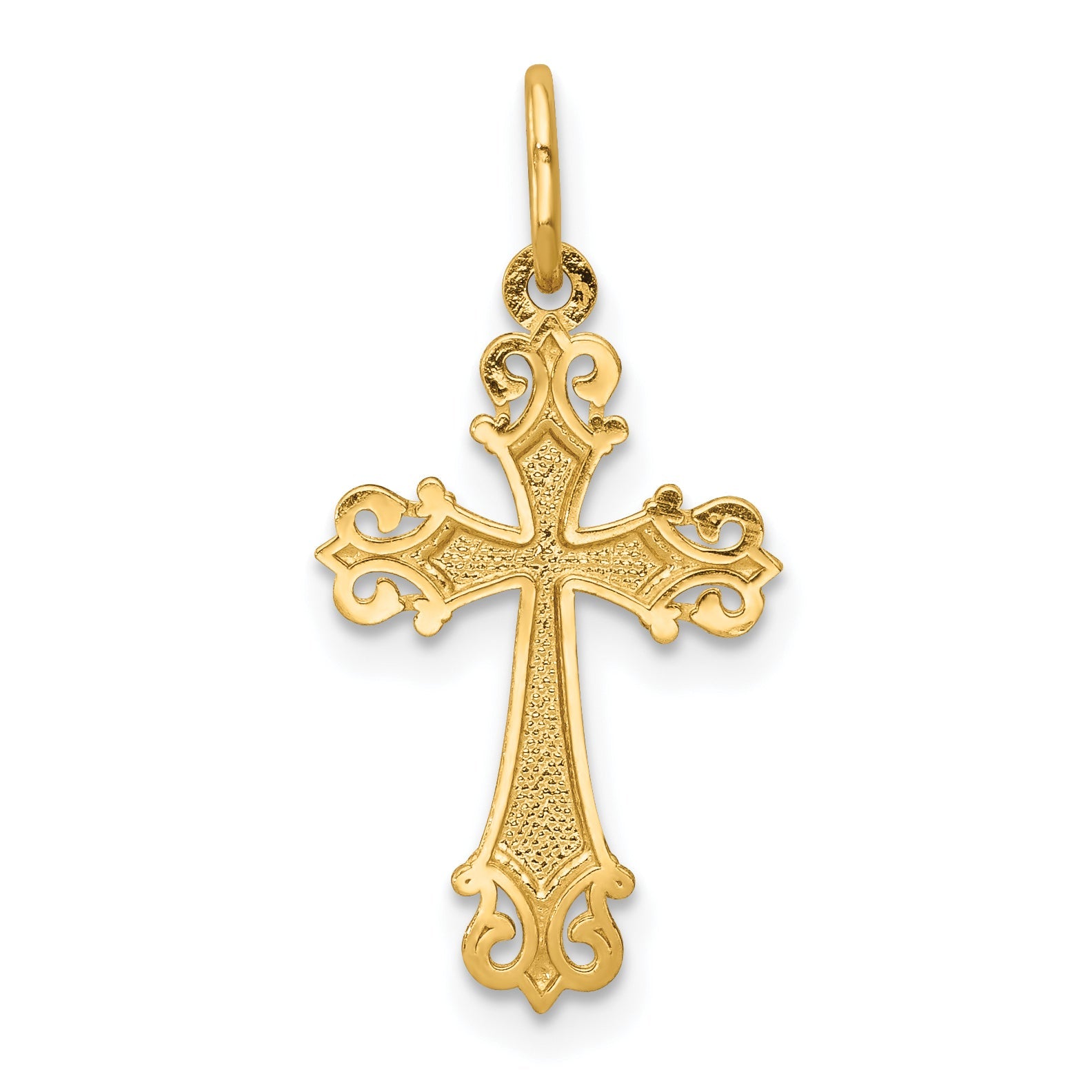 14k Yellow & Rhodium 14K w/Rhodium Cross Charm