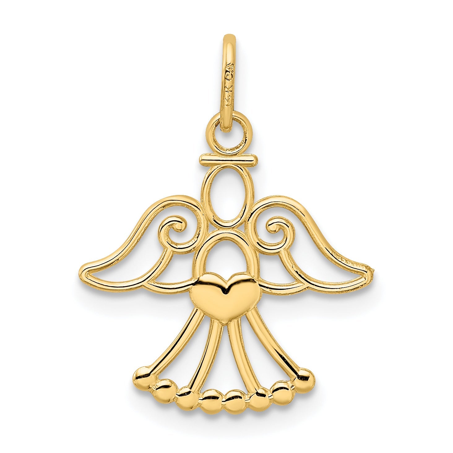 14k Yellow Gold 14k Angel Charm