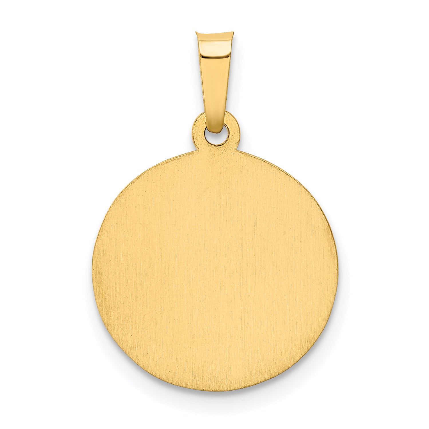 14k Yellow Gold 14k Polished and Satin Our Lady Guadalupe Medal Hollow Pendant