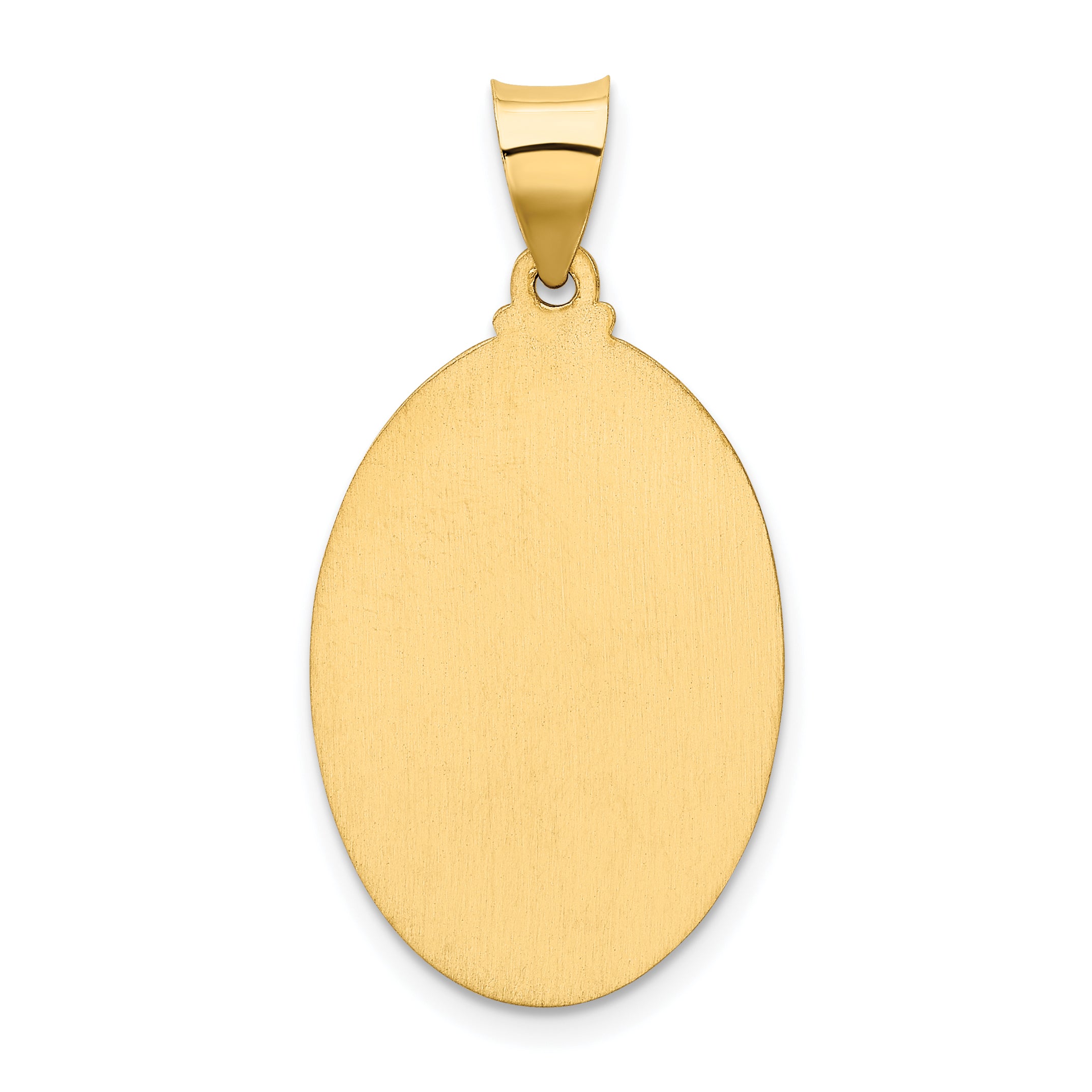 14k Yellow Gold 14k Polished and Satin Our Lady Guadalupe Medal Hollow Pendant