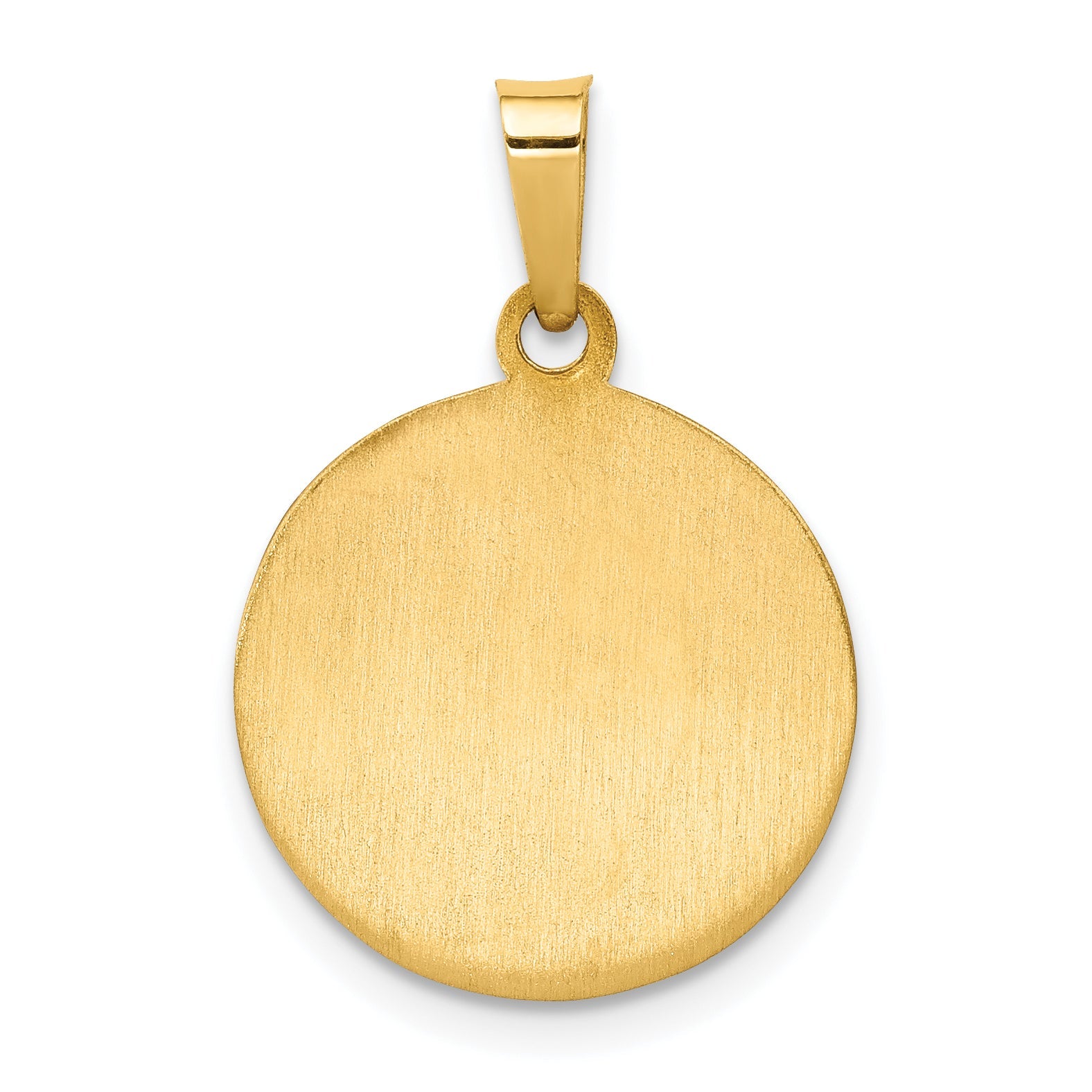 14k Yellow Gold 14k Polished and Satin St. Andrew Medal Hollow Pendant