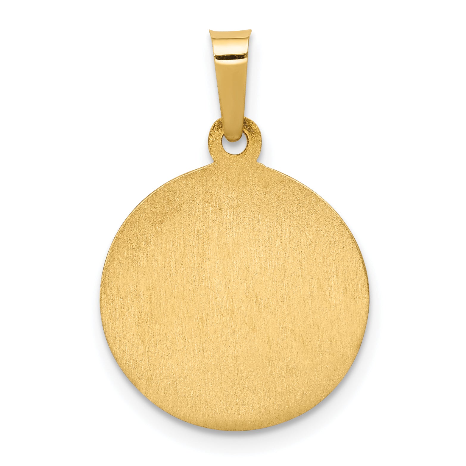 14k Yellow Gold 14k Polished and Satin St. Anne Medal Hollow Pendant