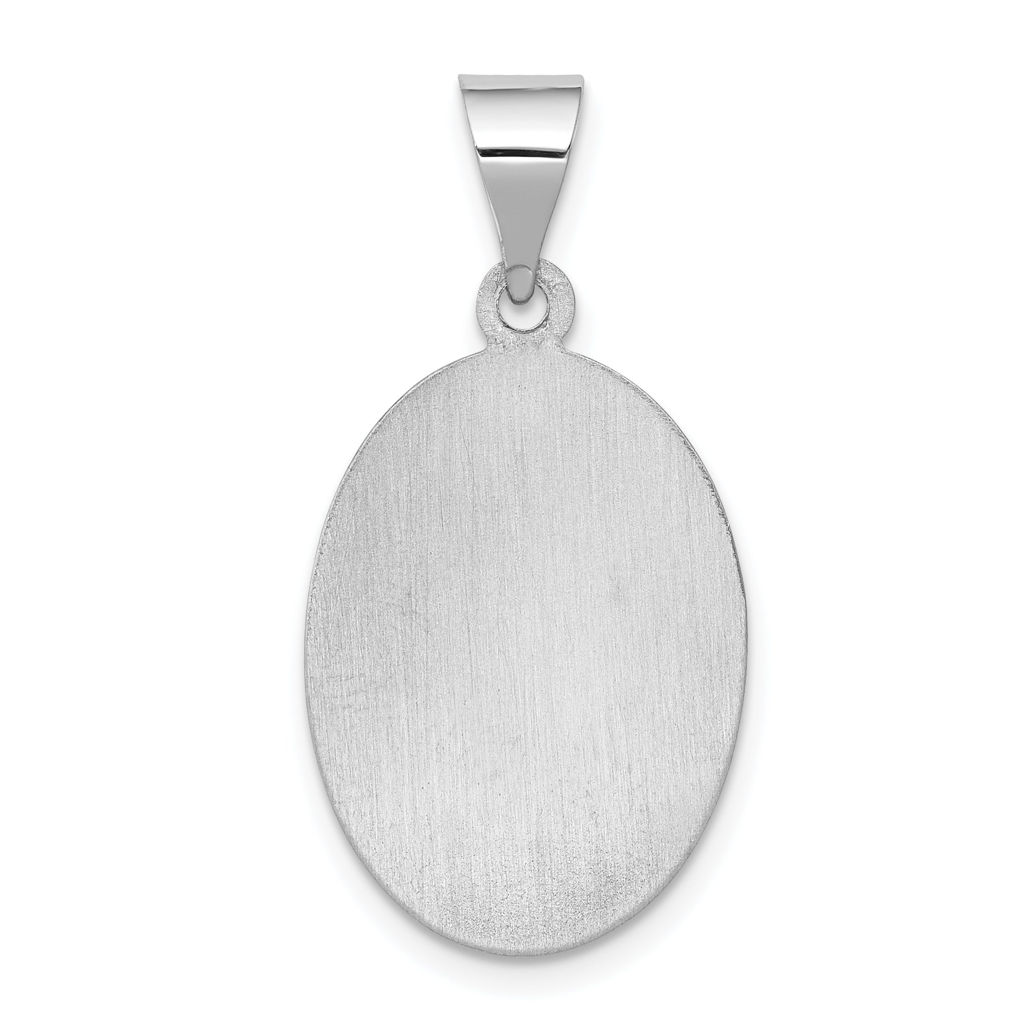 14k White Gold 14k White Gold Polished / Satin St. Anthony Medal Hollow Pendant