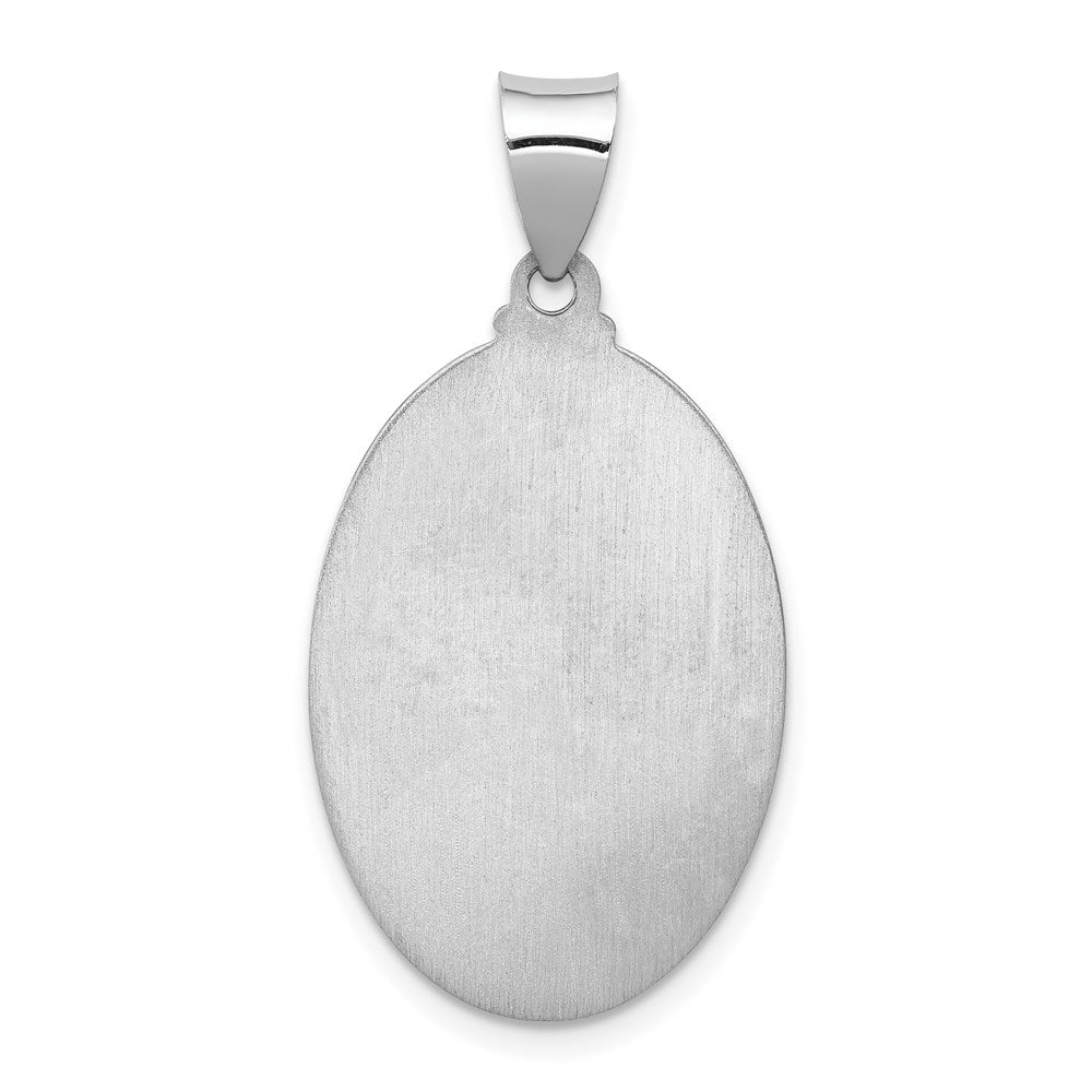 14k White Gold 14k White Gold Polished/Satin St. Anthony Medal Hollow Pendant