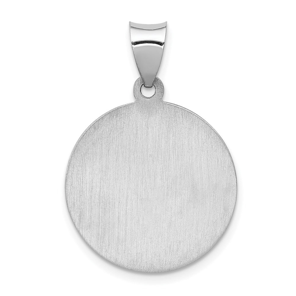 14k White Gold 14k White Gold Polished/Satin St. Anthony Medal Hollow Pendant