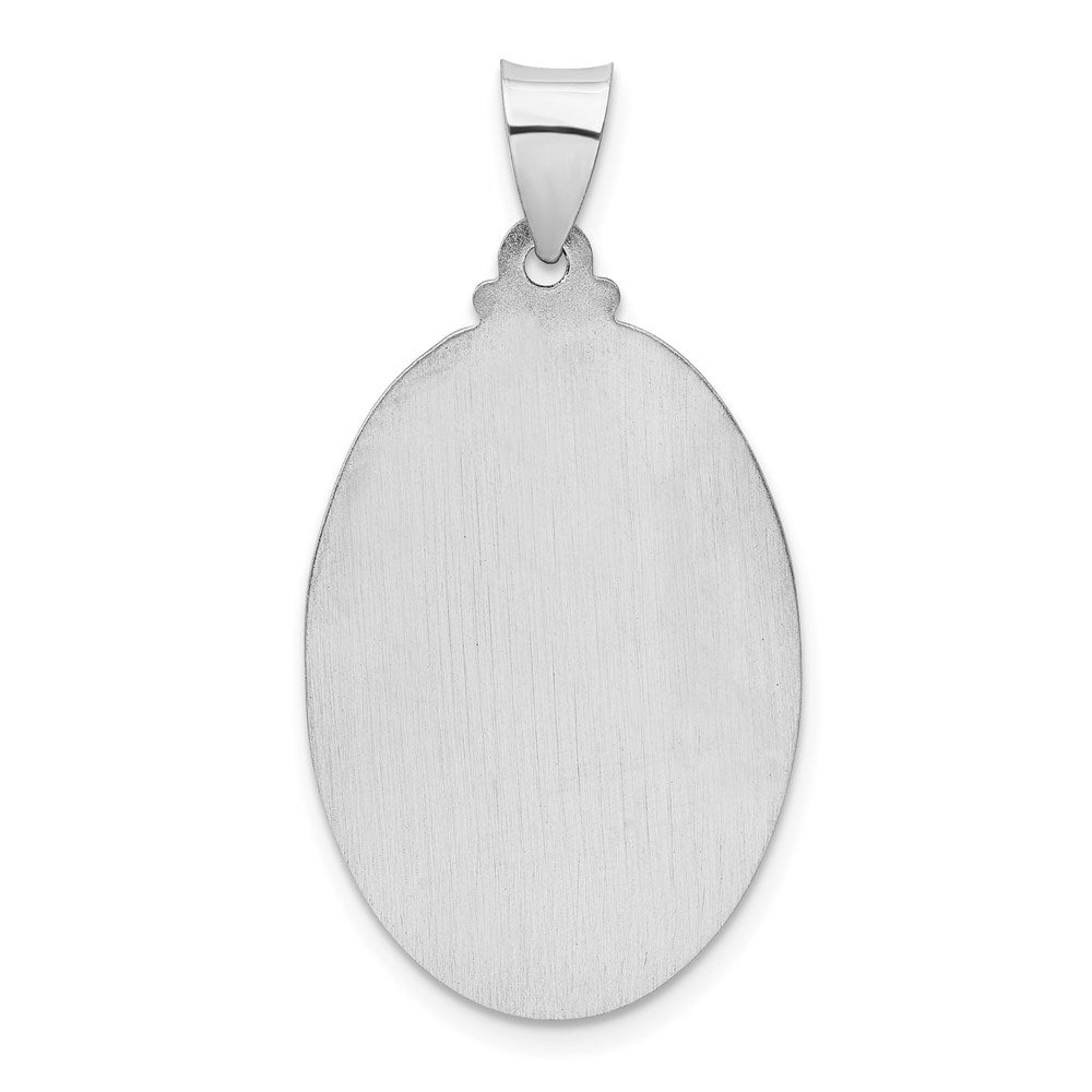 14k White Gold 14k White Gold Polished/Satin St Christopher Medal Hollow Pendant