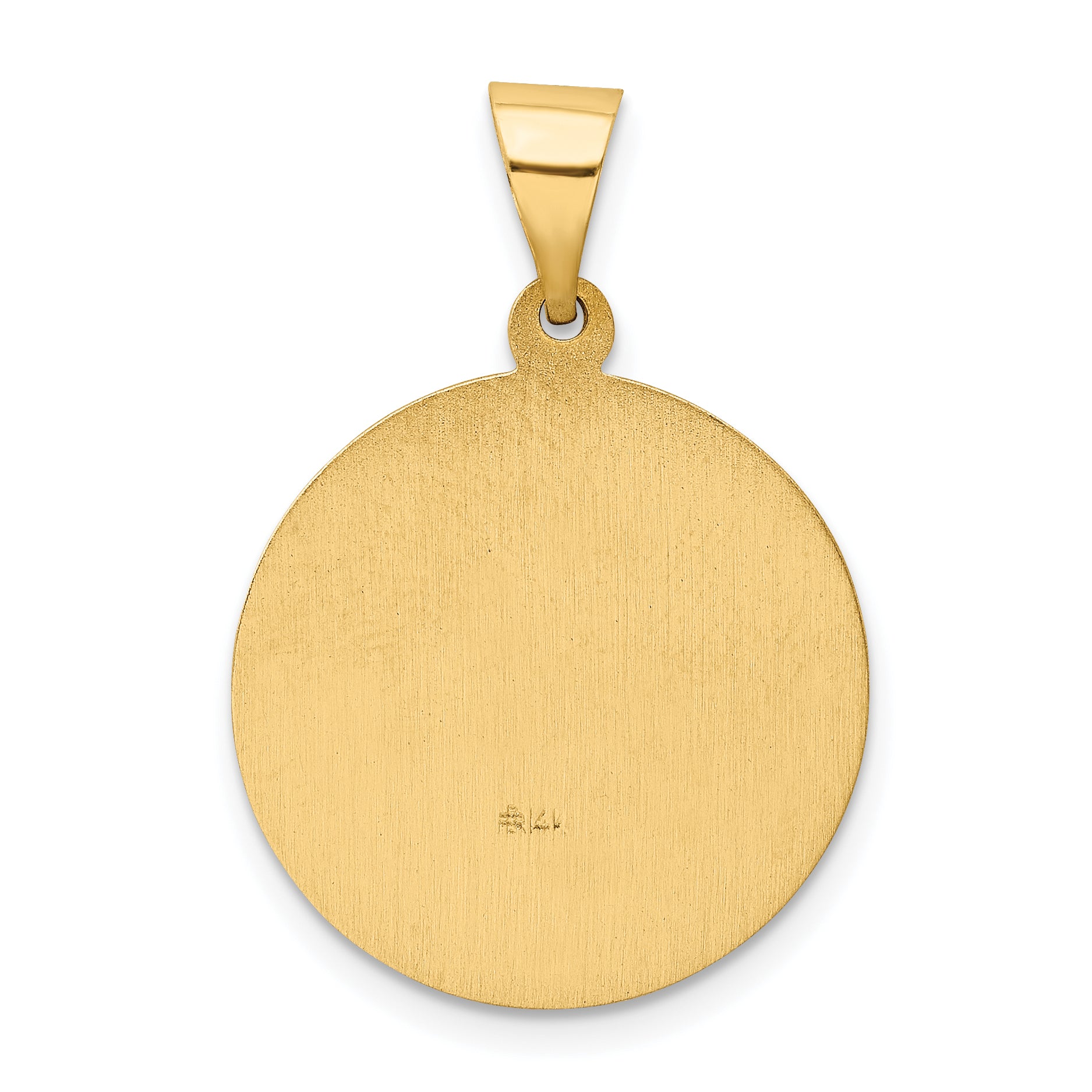 14k Yellow Gold 14k Polished and Satin St Edward Medal Hollow Pendant