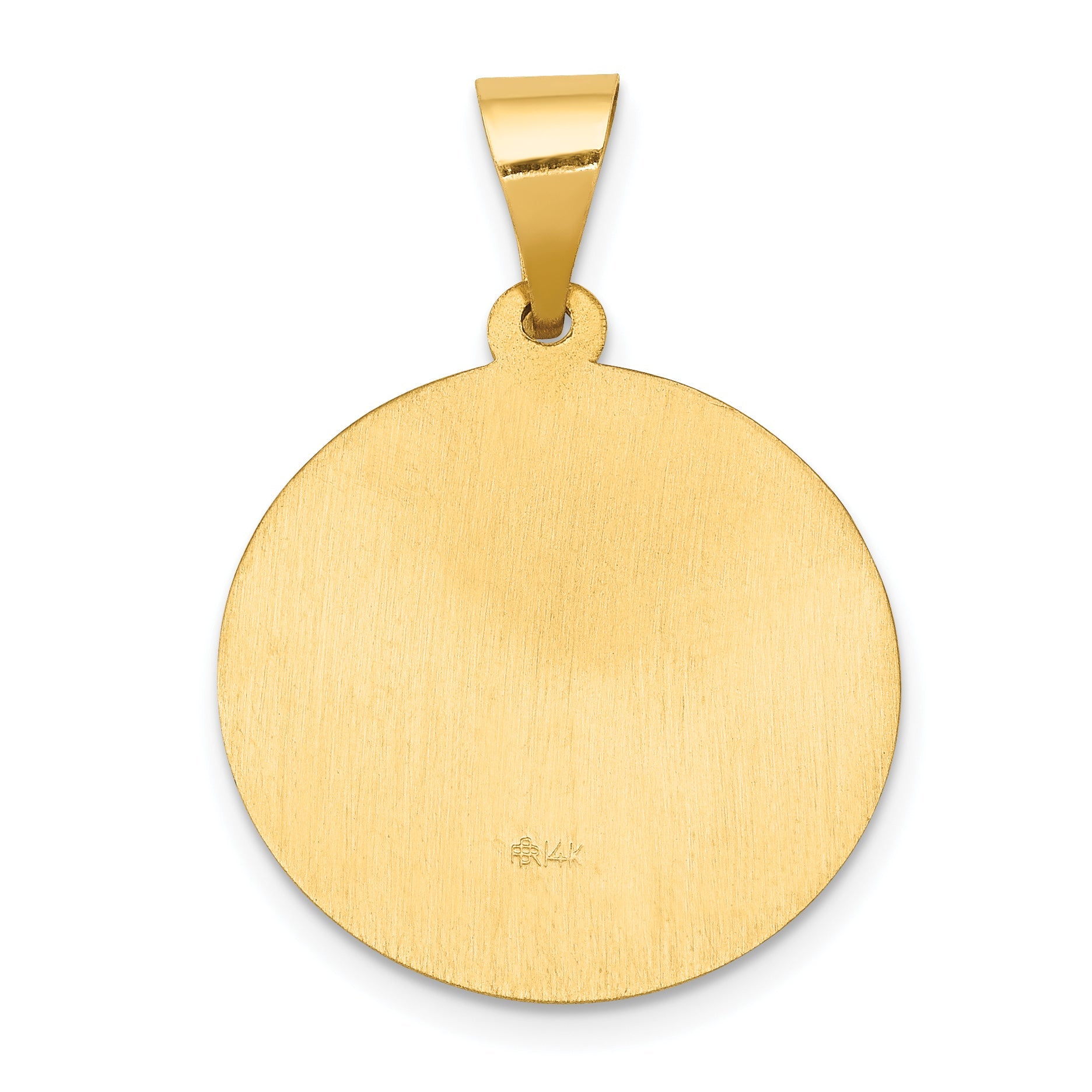 14k Yellow Gold 14k Polished and Satin St Gerard Medal Hollow Pendant