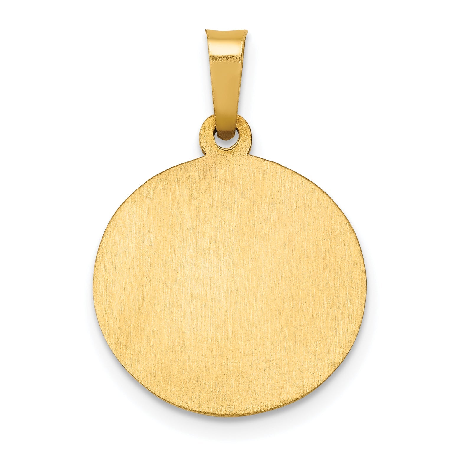 14k Yellow Gold 14k Polished and Satin St Joseph Medal Hollow Pendant