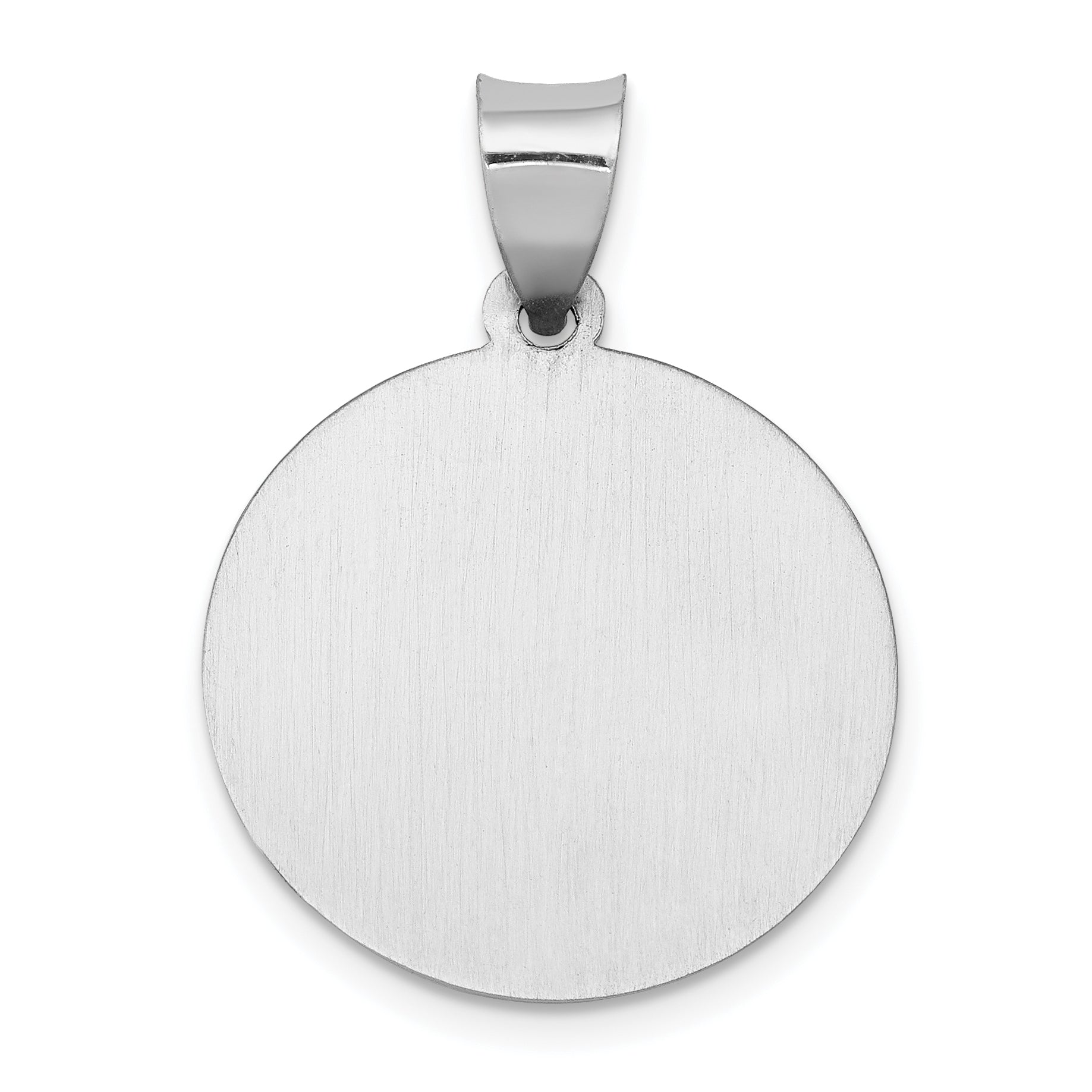 14k White Gold 14k White Gold Polished and Satin St Joseph Medal Hollow Pendant
