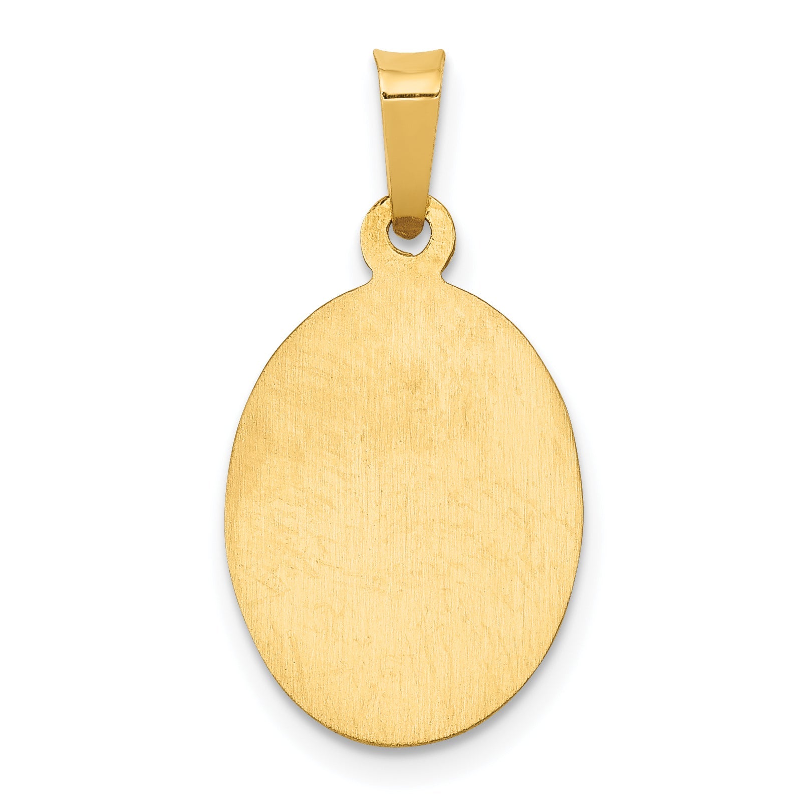 14k Yellow Gold 14k Polished and Satin St Joseph Medal Hollow Pendant
