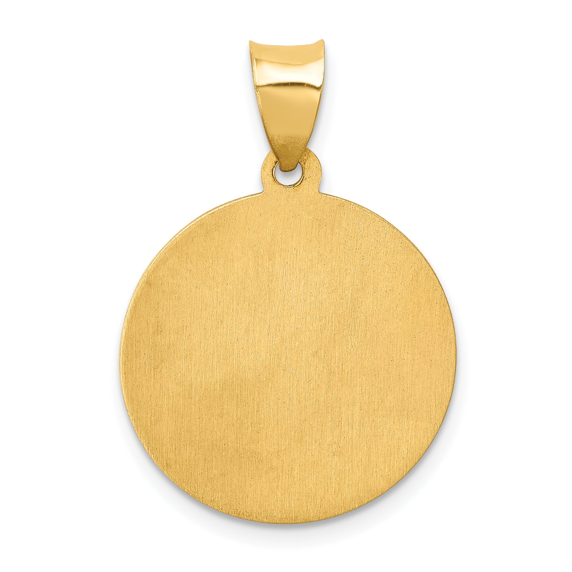 14k Yellow Gold 14k Polished and Satin St Jude Thaddeus Medal Hollow Pendant