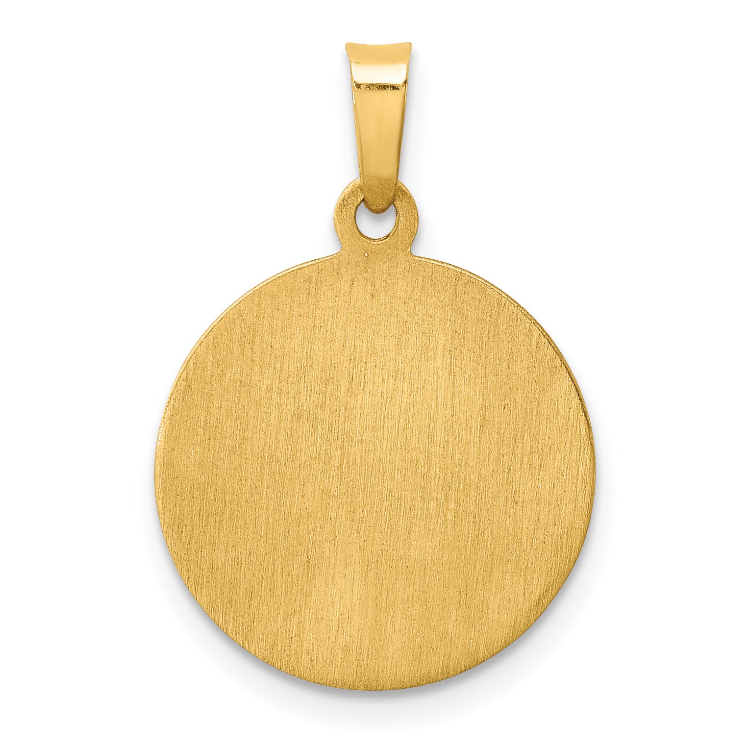 14k Yellow Gold 14k Polished and Satin St Mark Medal Hollow Pendant