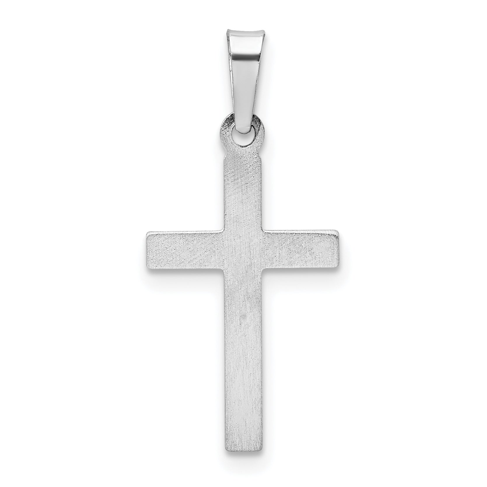 14k White Gold 14K White Gold Polished Hollow Latin Cross Pendant