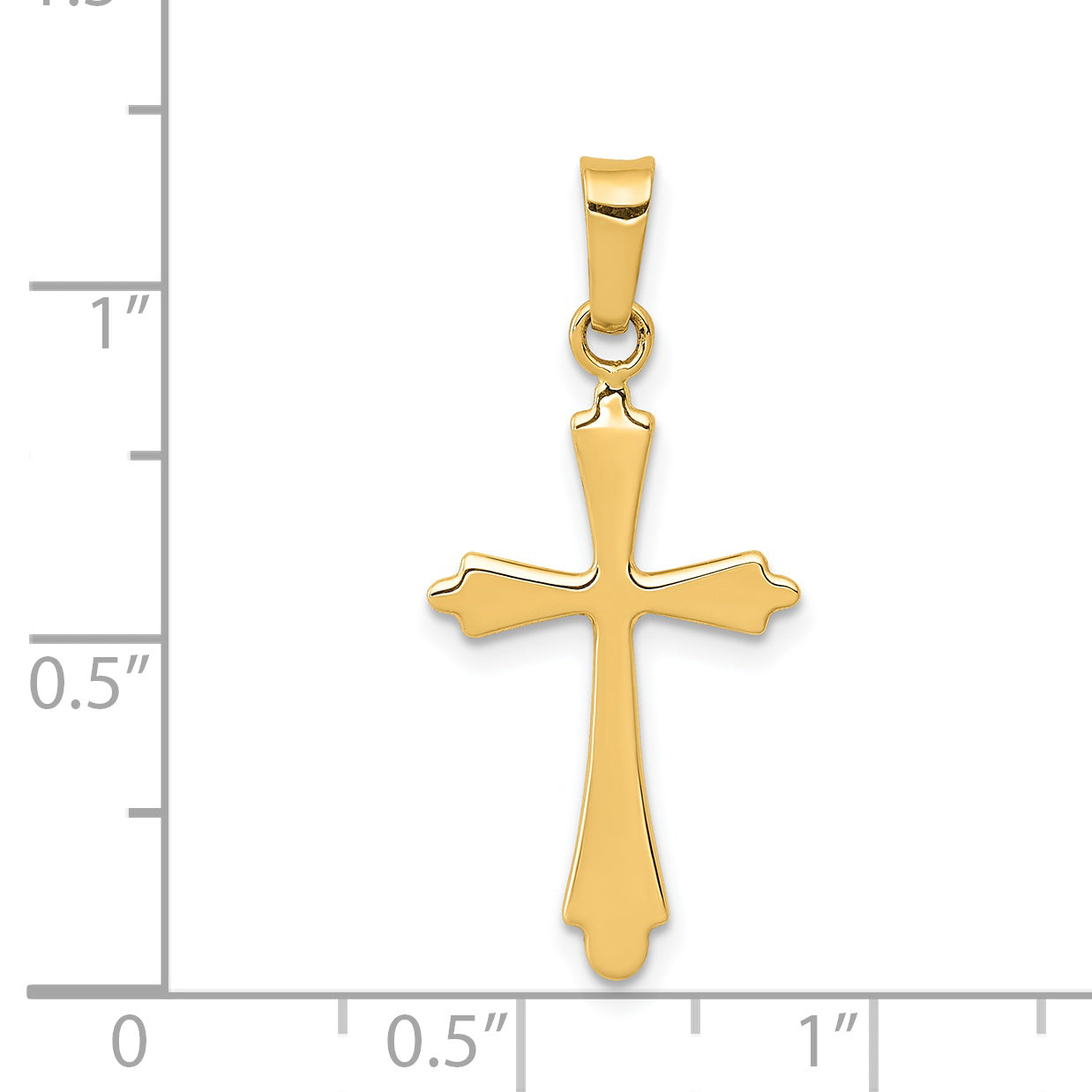 14k Yellow Gold 14k Polished Cross Pendant