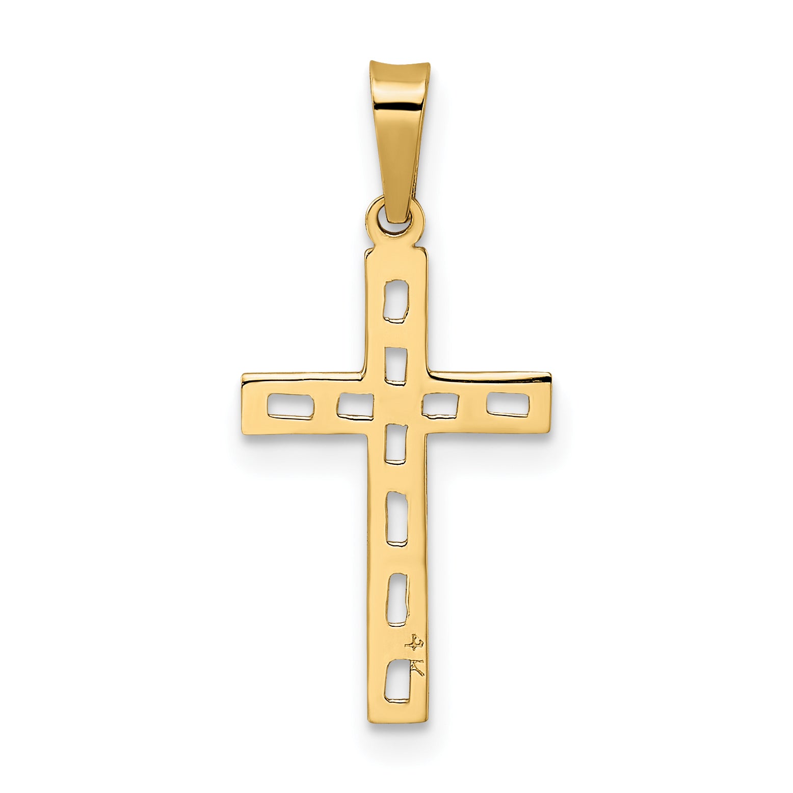 14k Yellow Gold 14k Polished Solid Cross Pendant