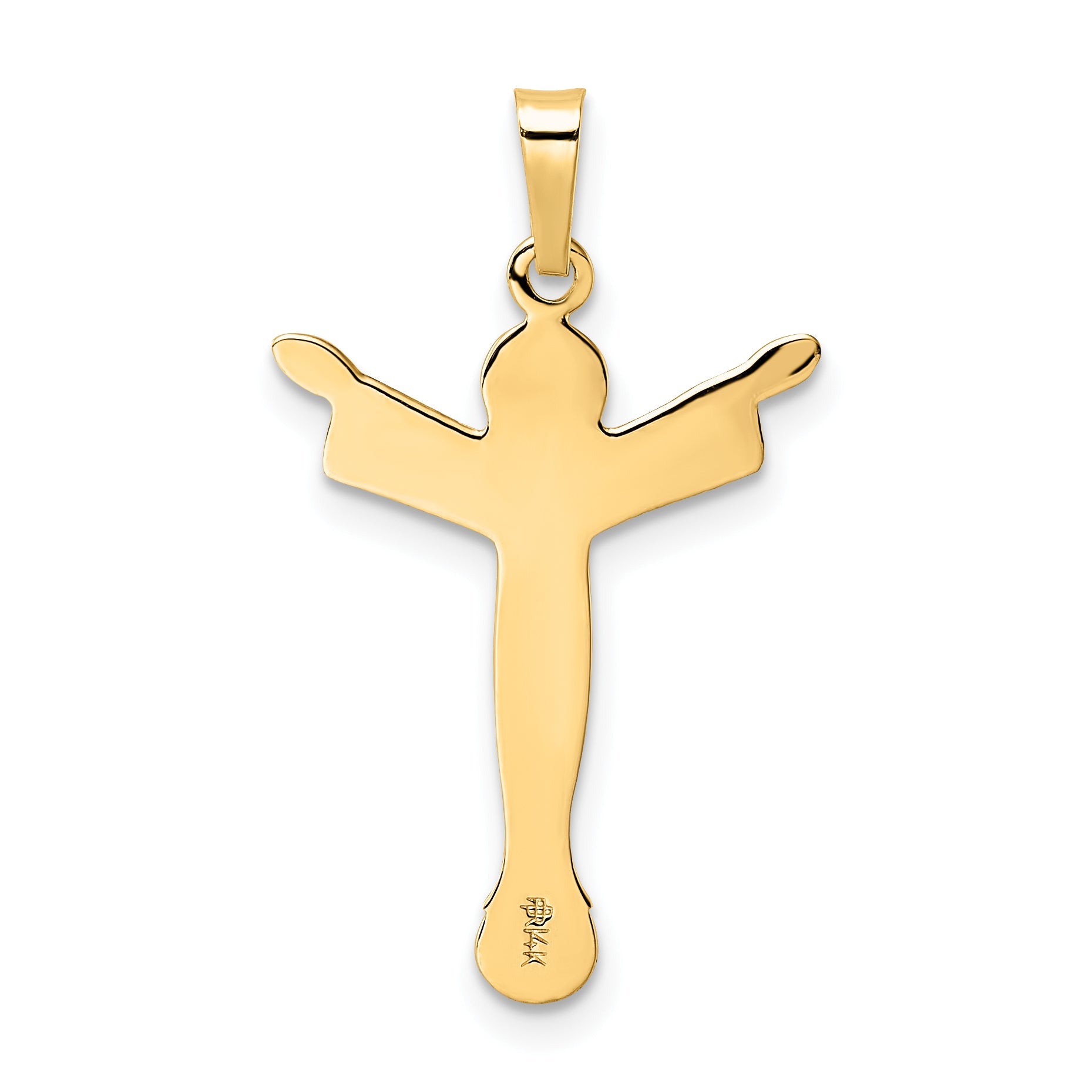 14k Yellow Gold 14k Polished Solid Risen Christ Pendant