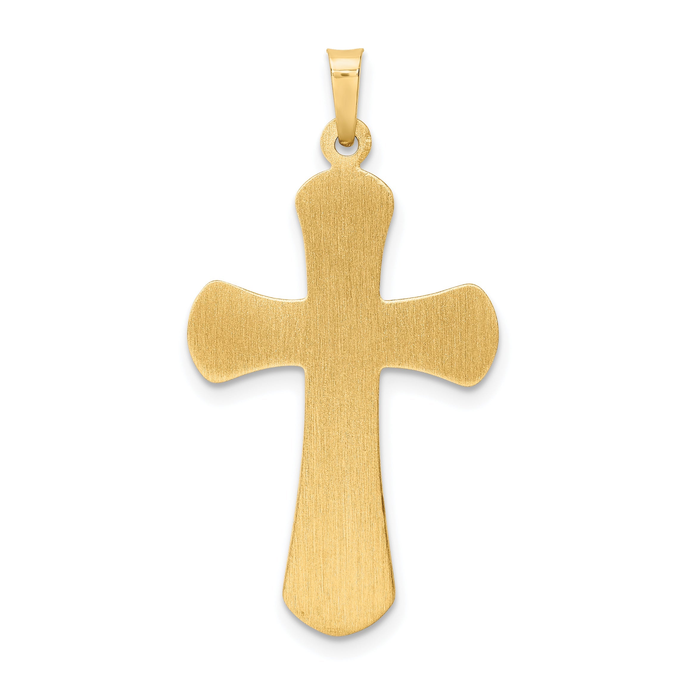 14k Two-tone 14k Two-tone and White Rhodium Hollow INRI Crucifix Pendant