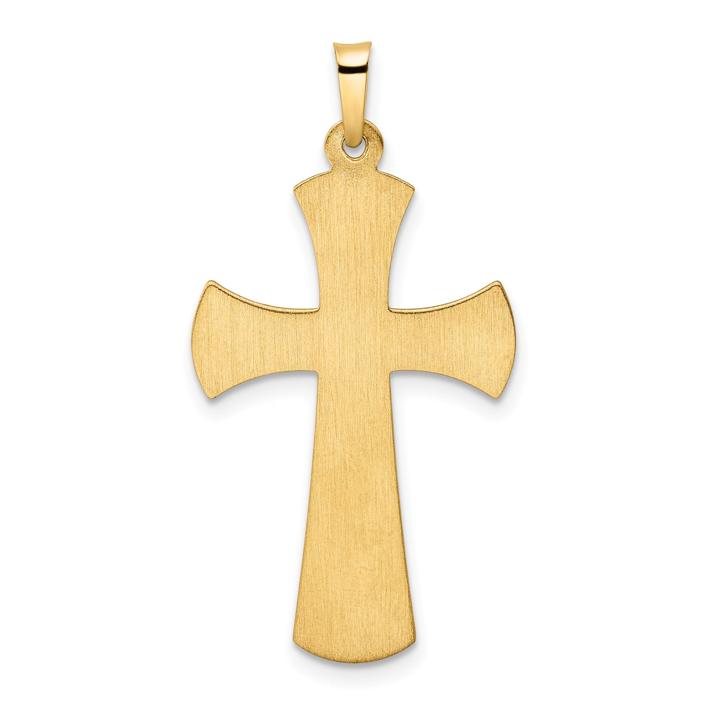 14k Two-tone 14k Two-tone and White Rhodium Hollow INRI Crucifix Pendant