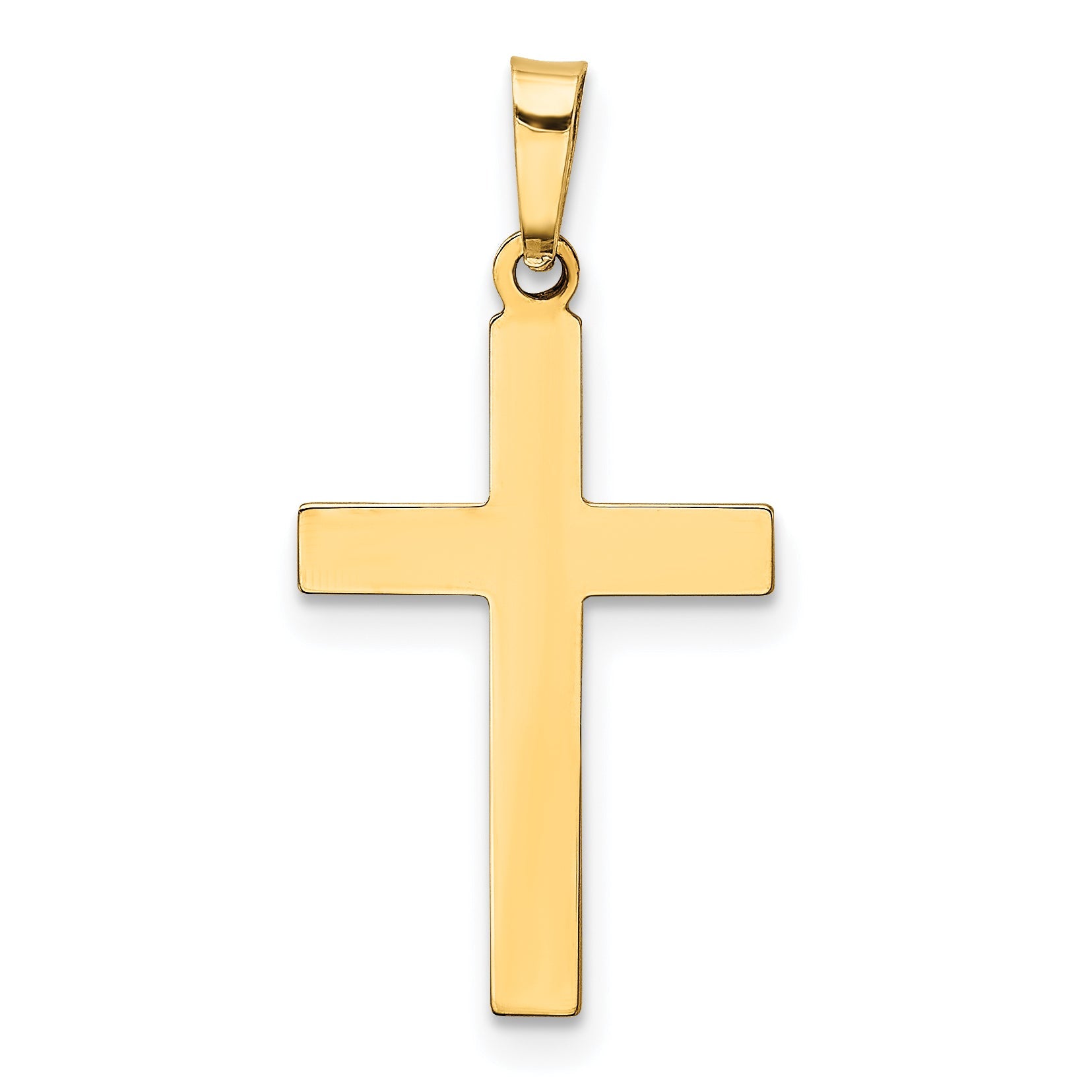 14k Yellow Gold 14k Hollow Cross Pendant