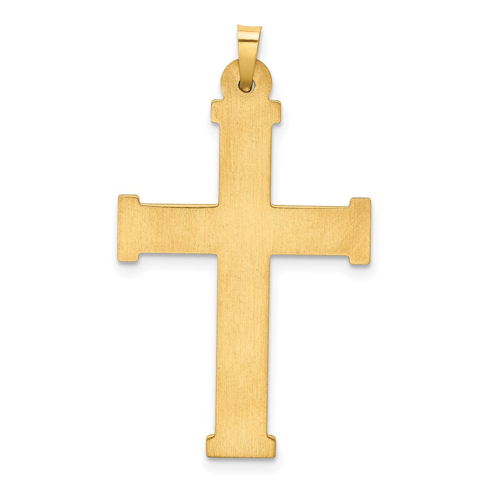 14K Yellow Gold Hollow Latin Cross Pendant