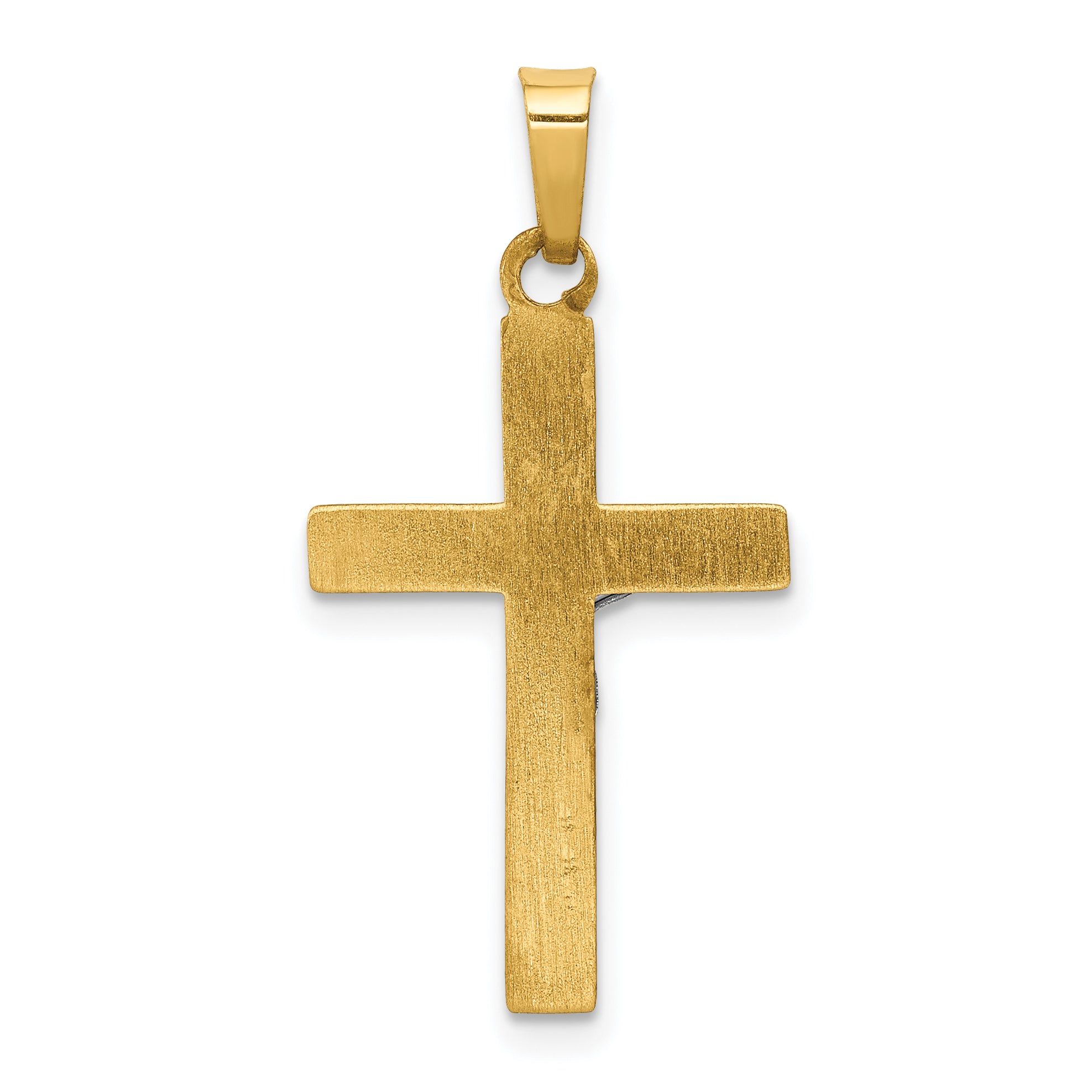 14k Two-tone 14k Two-tone INRI Hollow Crucifix Pendant