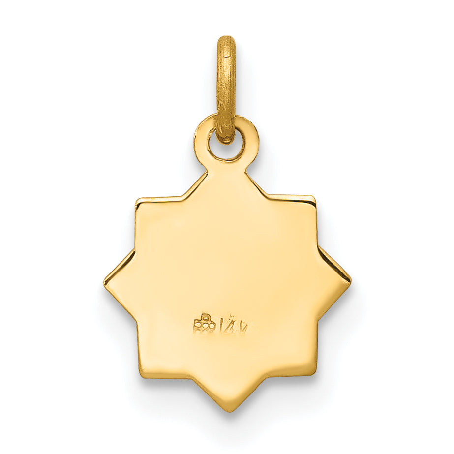 14k Yellow Gold 14k Blessed Mary Charm