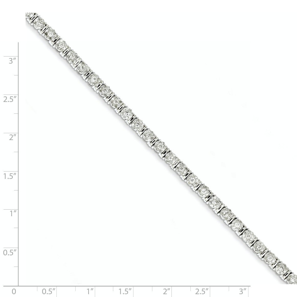 14K White Gold Diamond Bracelet