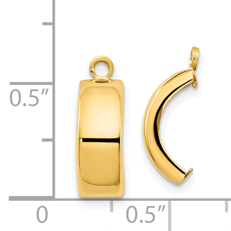 14K Yellow Gold Polished Earring Jackets