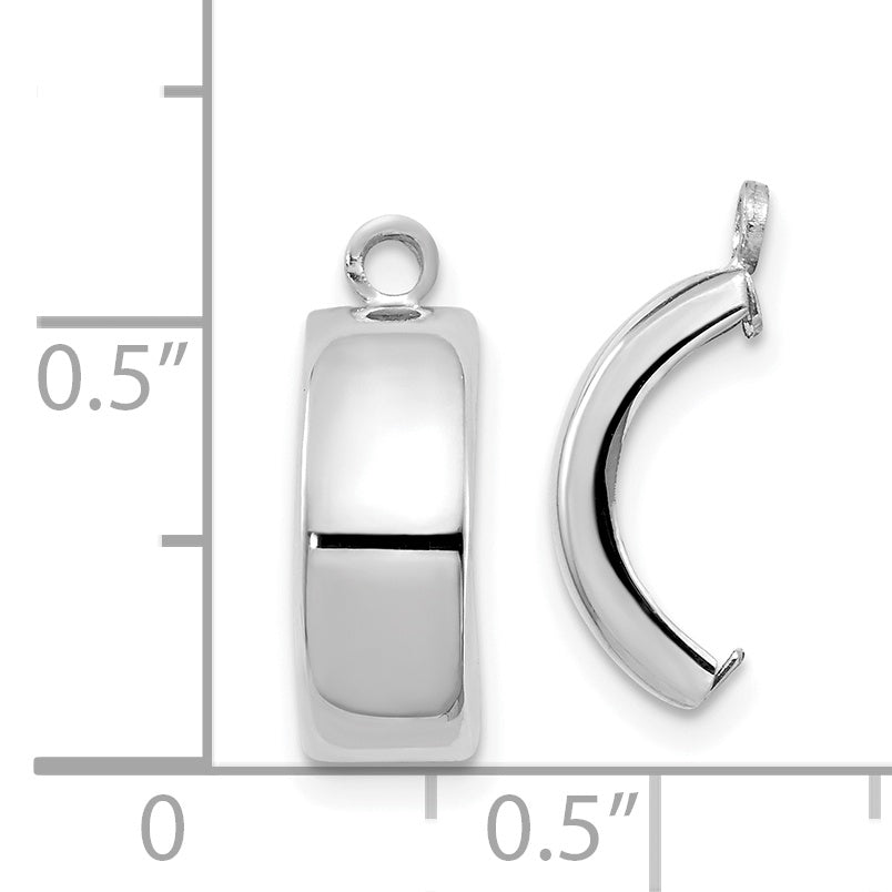 14K White Gold Polished Earring Jackets